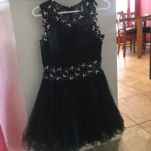 Black lace dress